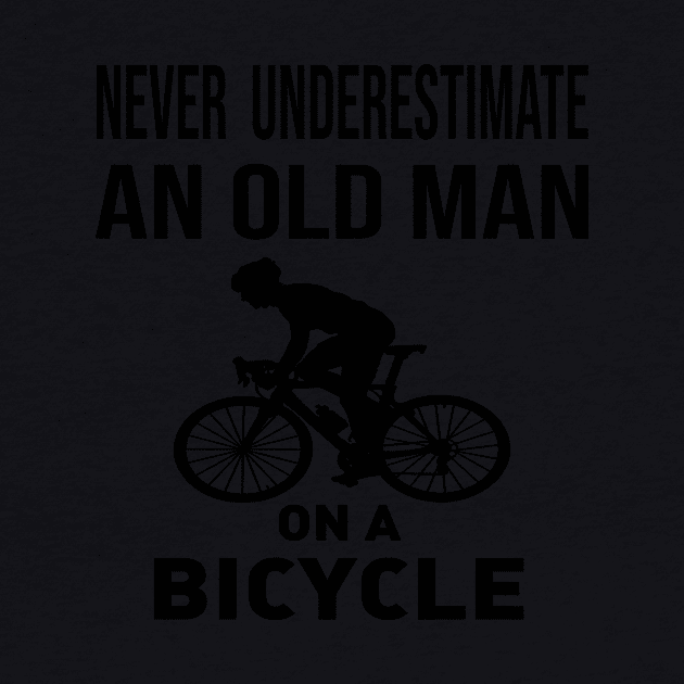 never underestimate an old man on a bicycle by Adel dza